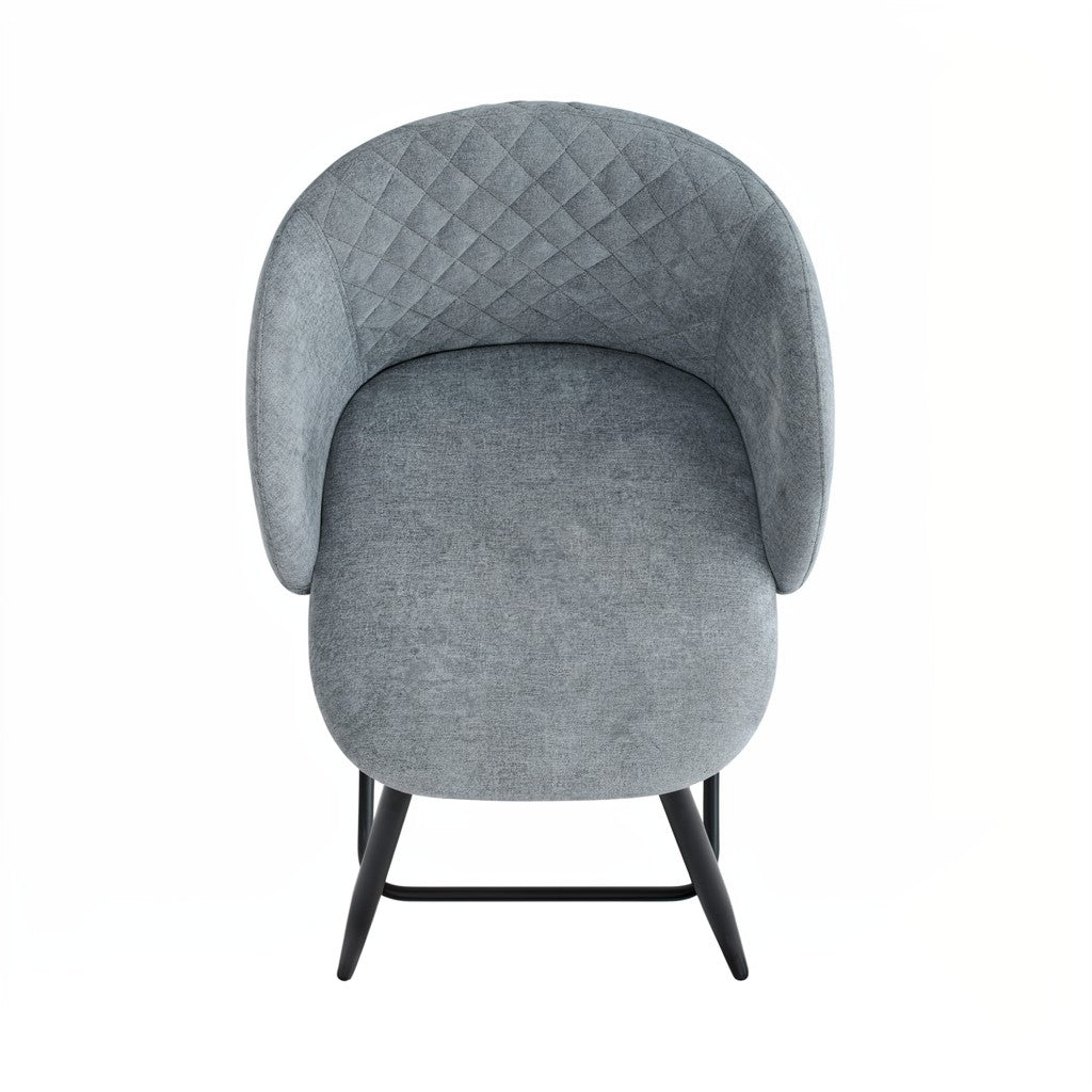 Amara Grey Fabric Swivel Bar Chair - Pack of 2
