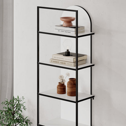 Archy Modern Bookcase 5-Tier Wall Mounted Shelf White 180 cm