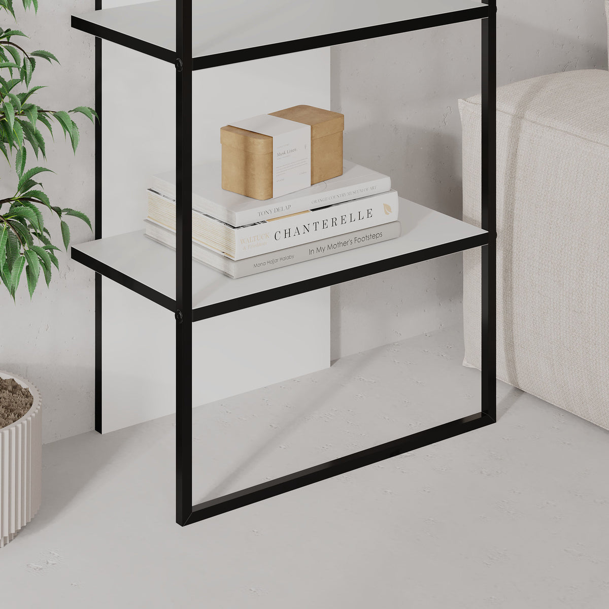 Archy Modern Bookcase 5-Tier Wall Mounted Shelf White 180 cm