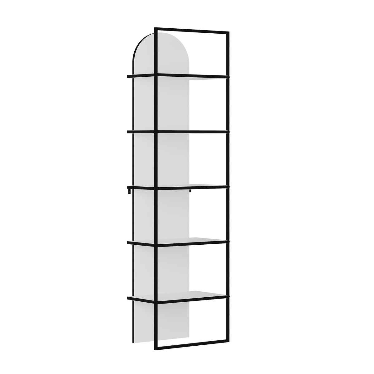 Archy Modern Bookcase 5-Tier Wall Mounted Shelf White 180 cm