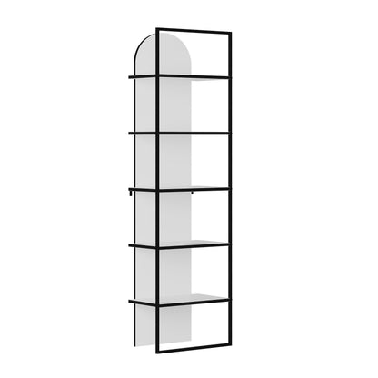 Archy Modern Bookcase 5-Tier Wall Mounted Shelf White 180 cm