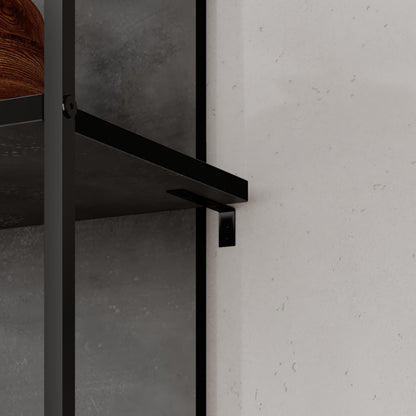 Archy Modern Bookcase 5-Tier Wall Mounted Shelf Retro Grey 180 cm