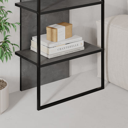 Archy Modern Bookcase 5-Tier Wall Mounted Shelf Retro Grey 180 cm