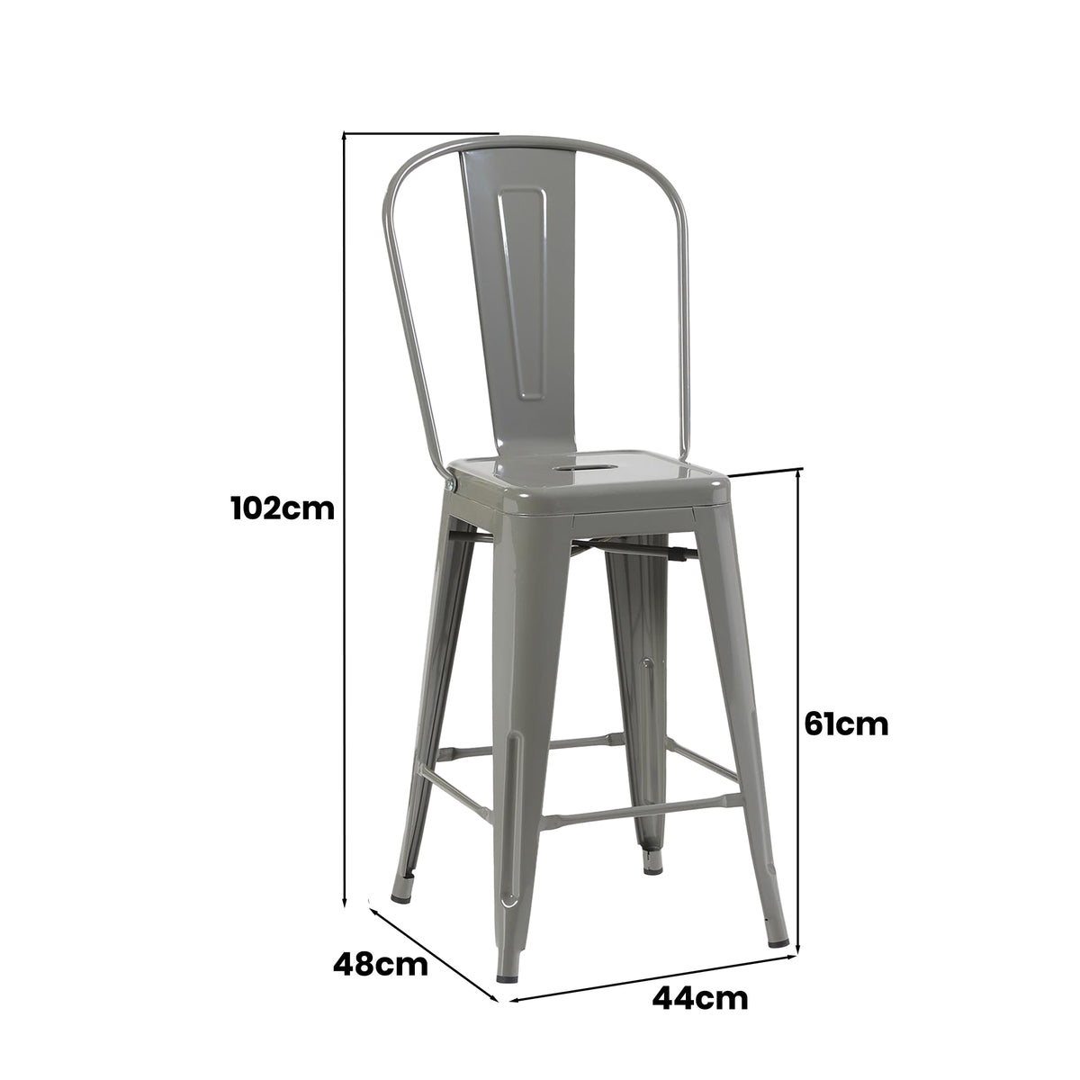 Bistro Pack Of 4 24 Silver Bar Chairs