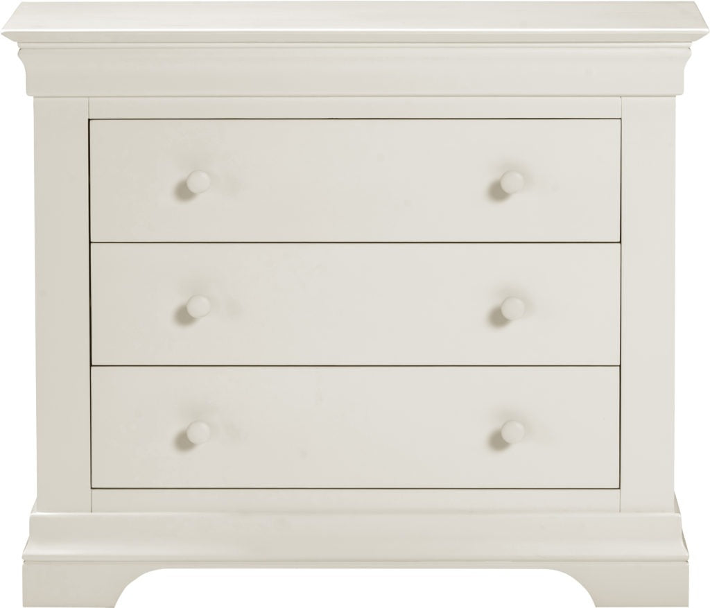 Bordeaux 3 Drawer Chest – Ivory / Pebble Grey Finish