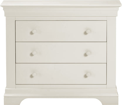 Bordeaux 3 Drawer Chest – Ivory / Pebble Grey Finish
