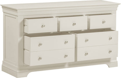 Bordeaux 3+2 Drawer Chest – Ivory / Pebble Grey Finish