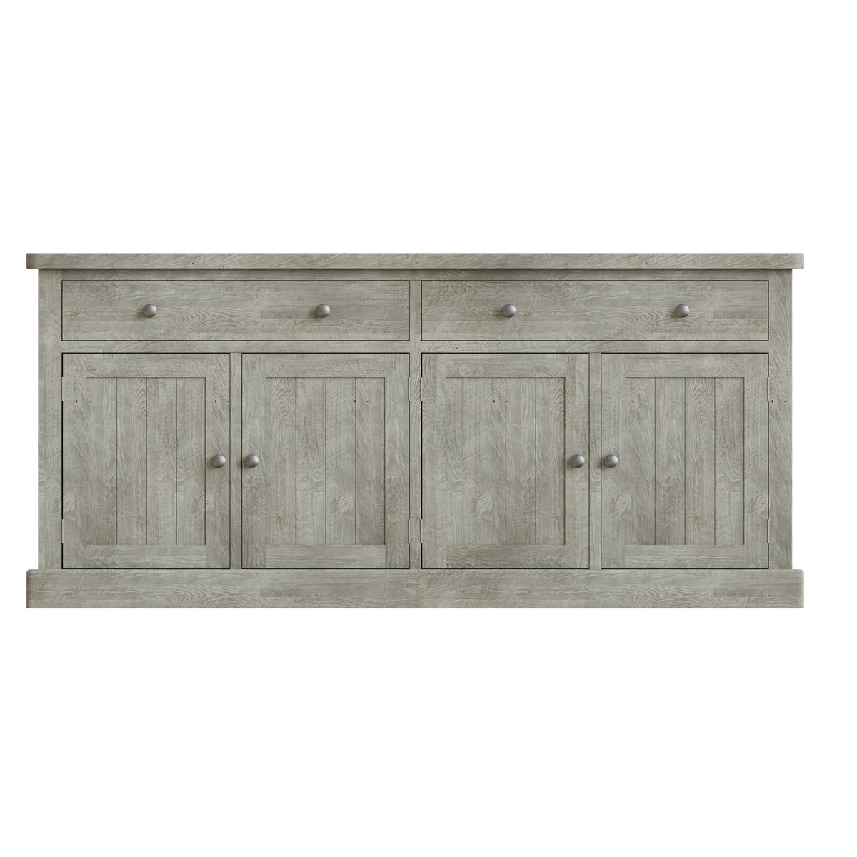 Bowood Large Straight Sideboard 4 Door Solid Wood Limewash