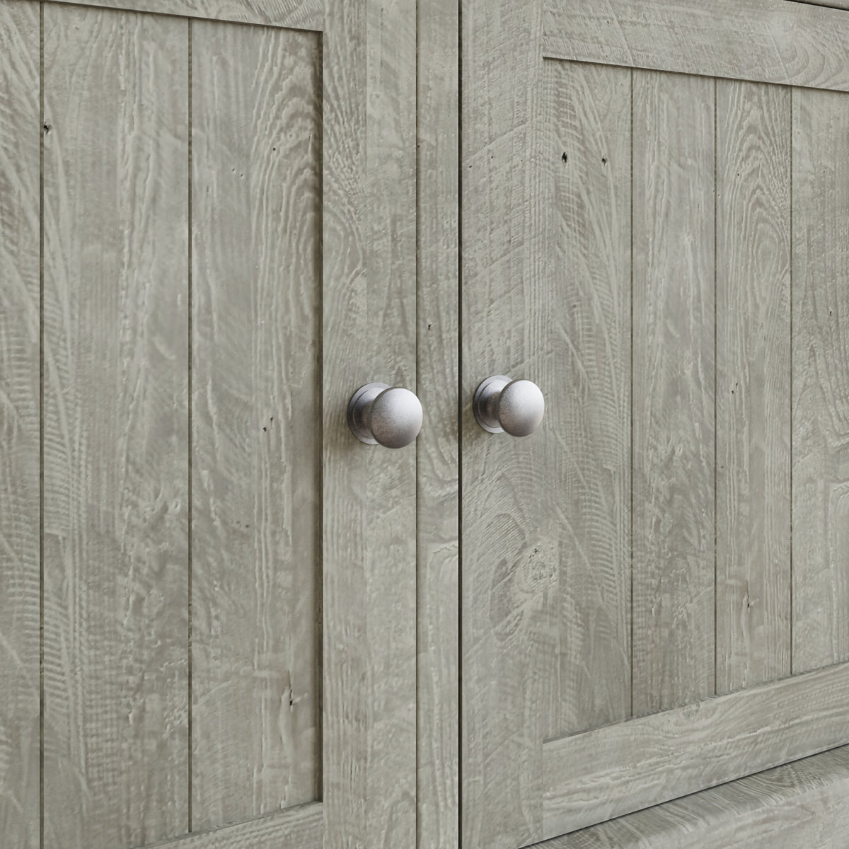 Bowood Large Straight Sideboard 4 Door Solid Wood Limewash