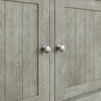 Bowood Large Straight Sideboard 4 Door Solid Wood Limewash
