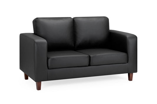Box Sofa Black 2 Seater