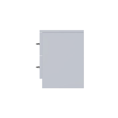 Chilton 2 Drawer Bedside Cabinet - Grey Gloss Front