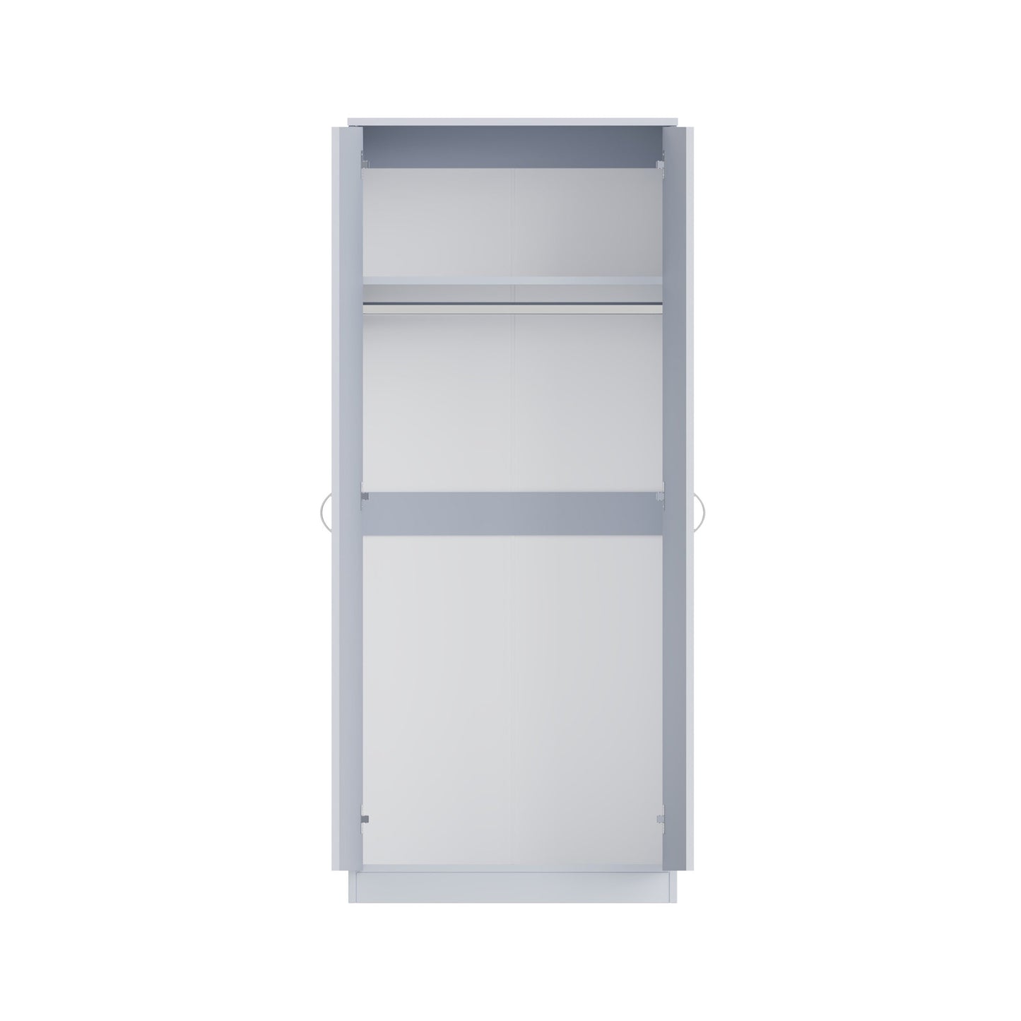 Chilton 2 Door Wardrobe With Mirror - Grey Gloss Front