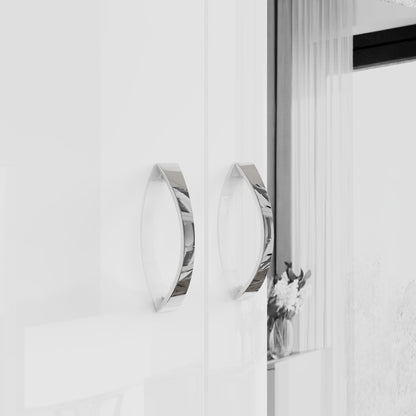 Chilton 2 Door Wardrobe With Mirror - White Gloss Front