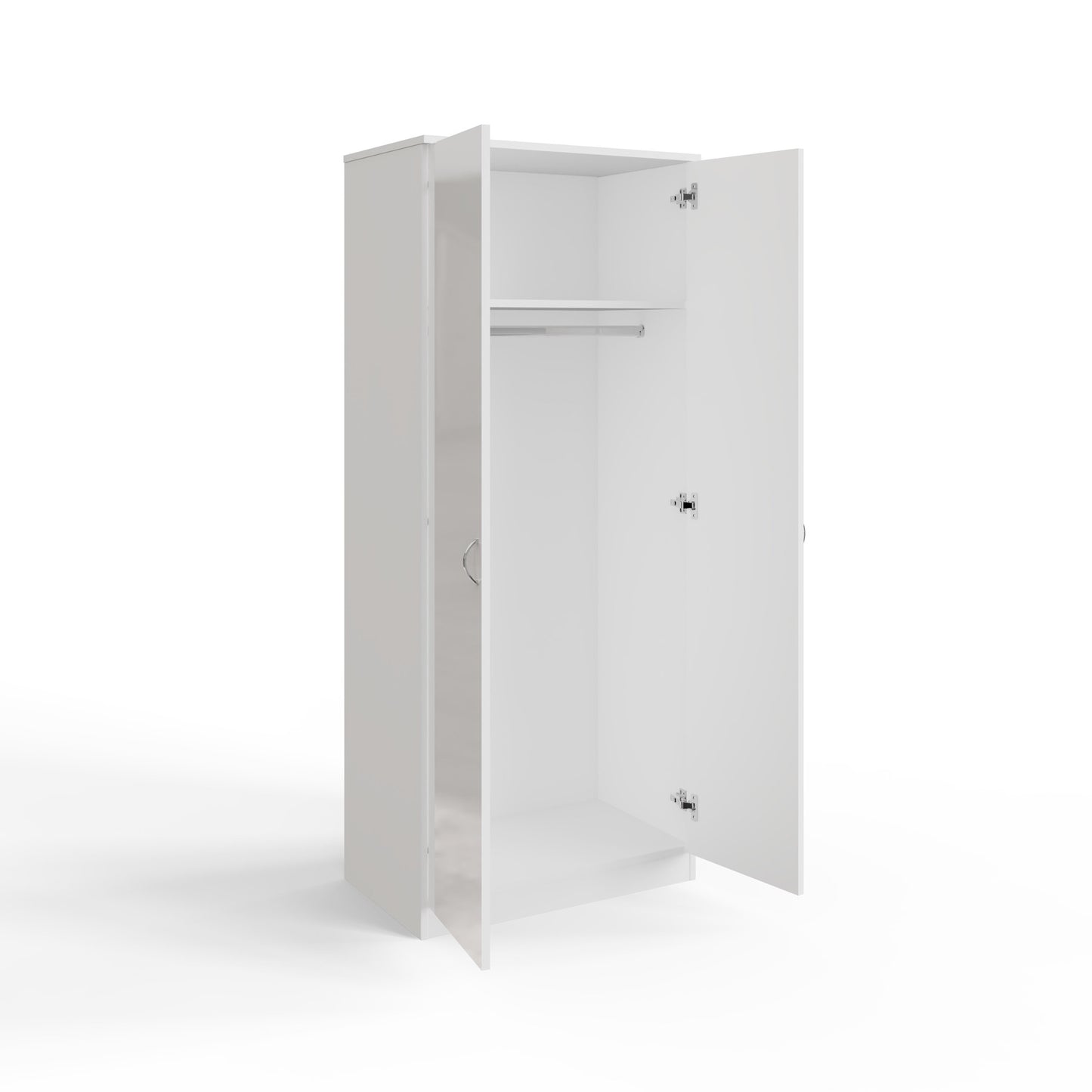 Chilton 2 Door Wardrobe With Mirror - White Gloss Front