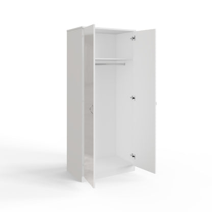 Chilton 2 Door Wardrobe With Mirror - White Gloss Front
