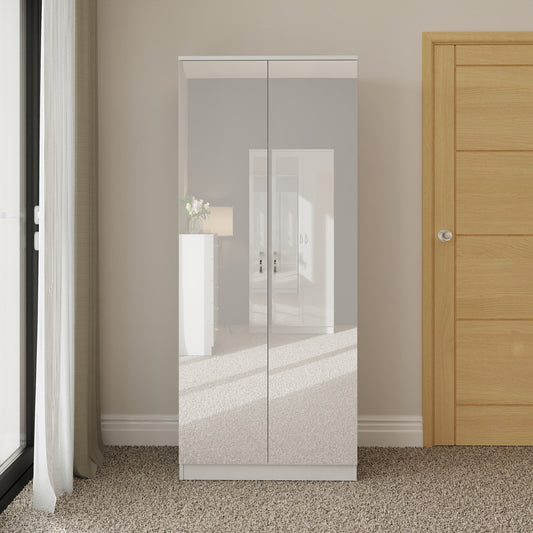 Chilton 2 Door Wardrobe - White Gloss Front