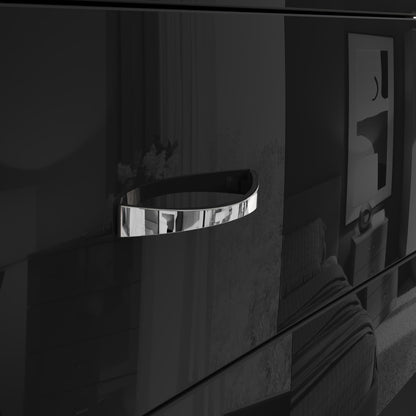 Chilton 3 Drawer Chest Of Drawers - Black Gloss Front