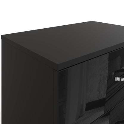 Chilton 3 Drawer Chest Of Drawers - Black Gloss Front