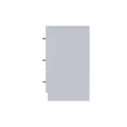Chilton 3 Drawer Chest Of Drawers - Grey Gloss Front