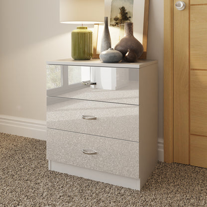 Chilton 3 Drawer Chest Of Drawers - White Gloss Front