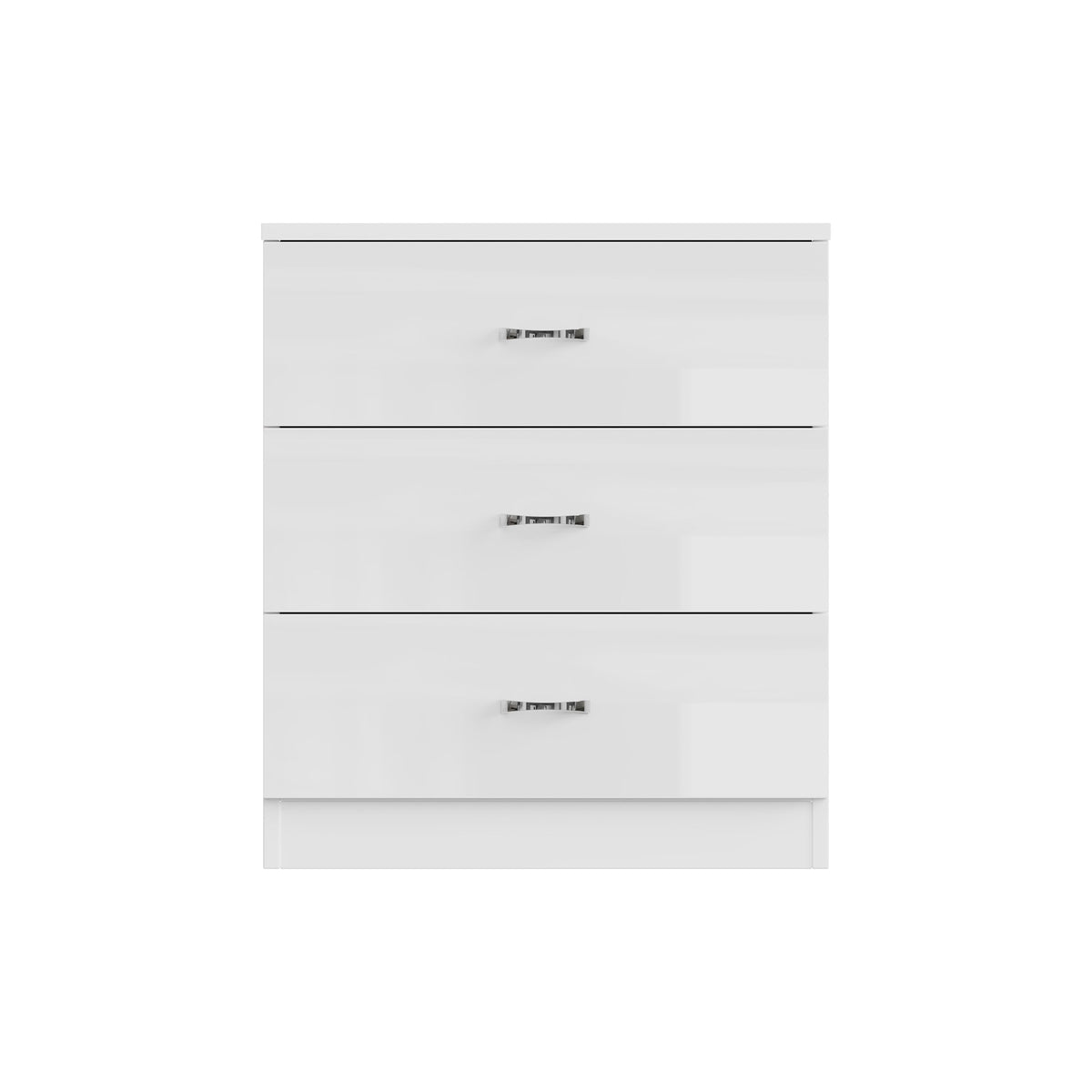 Chilton 3 Drawer Chest Of Drawers - White Gloss Front