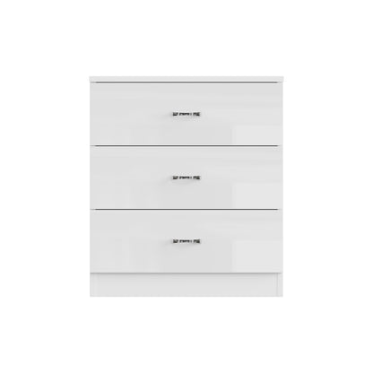Chilton 3 Drawer Chest Of Drawers - White Gloss Front