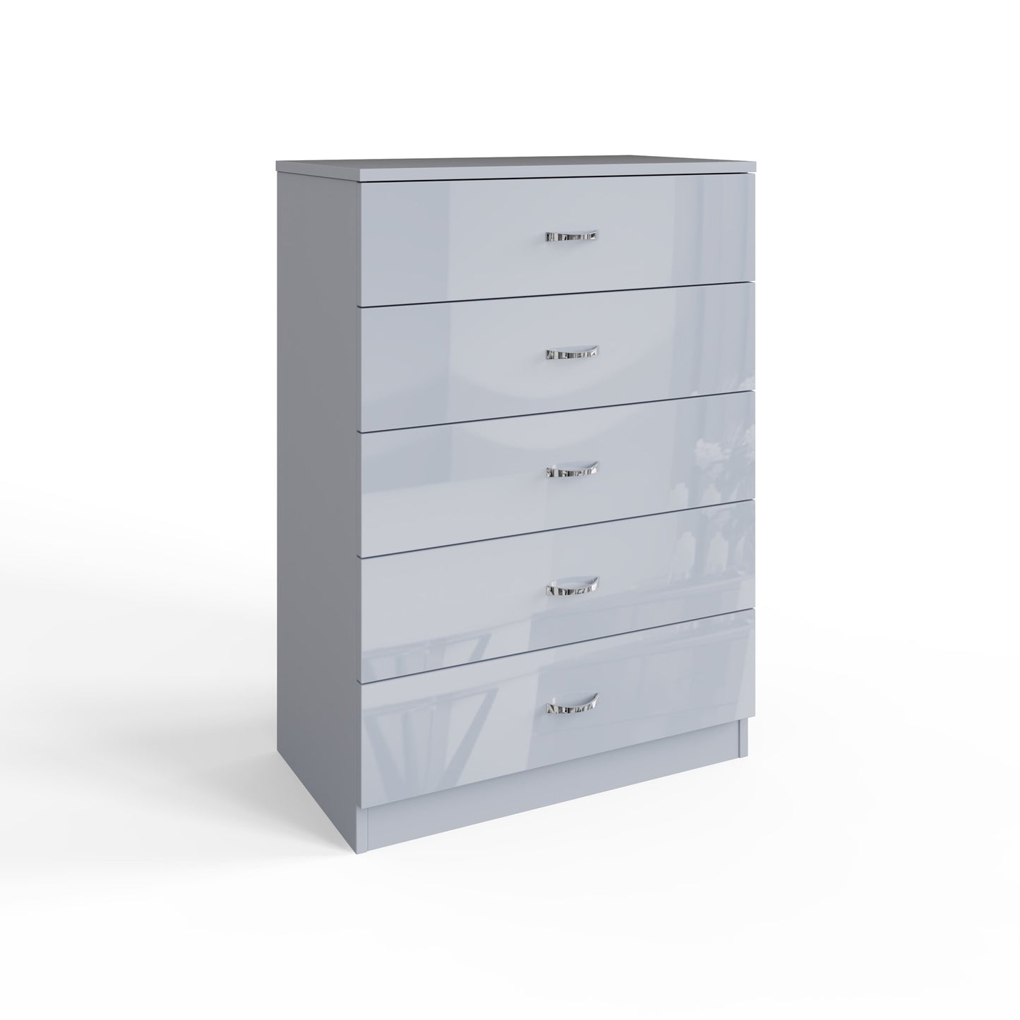 Chilton 5 Drawer Chest Of Drawers - Grey Gloss Front