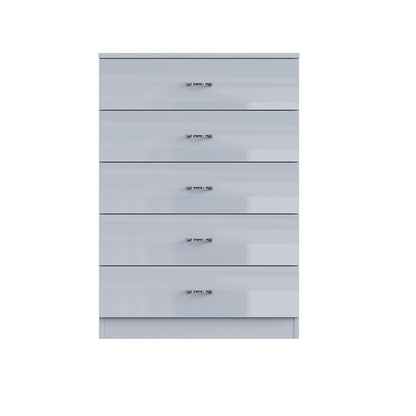 Chilton 5 Drawer Chest Of Drawers - Grey Gloss Front