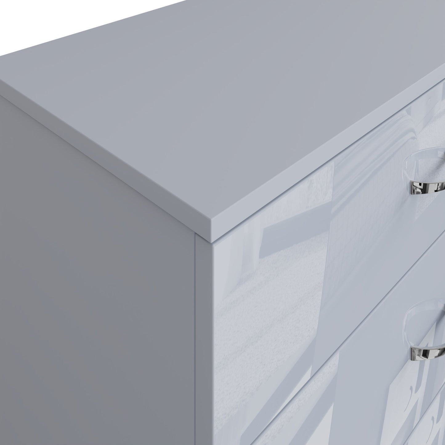 Chilton 5 Drawer Chest Of Drawers - Grey Gloss Front