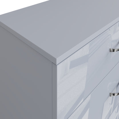 Chilton 5 Drawer Chest Of Drawers - Grey Gloss Front