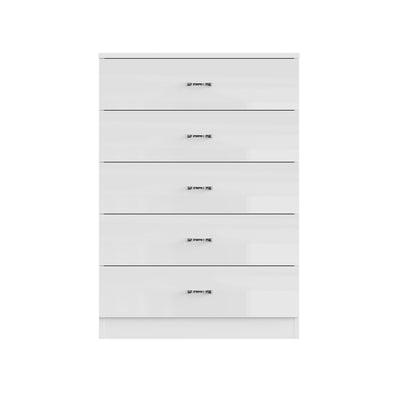 Chilton 5 Drawer Chest Of Drawers - White Gloss Front
