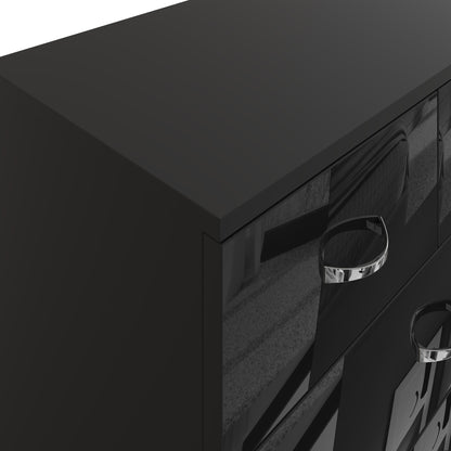 Chilton 6 Drawer Chest Of Drawers - Black Gloss Front