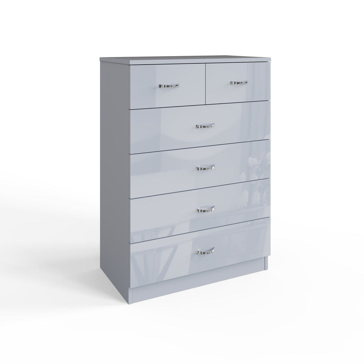 Chilton 6 Drawer Chest Of Drawers - Grey Gloss Front
