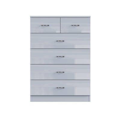 Chilton 6 Drawer Chest Of Drawers - Grey Gloss Front