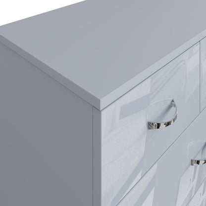 Chilton 6 Drawer Chest Of Drawers - Grey Gloss Front