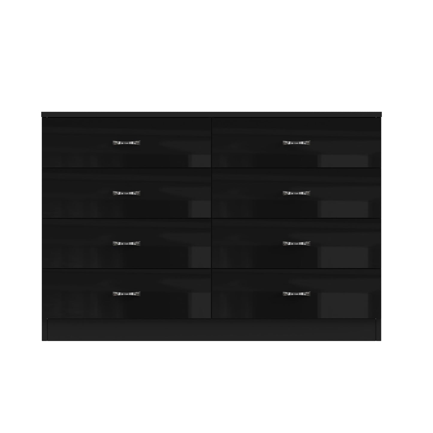Chilton 8 Drawer Chest Of Drawers - Black Gloss Front
