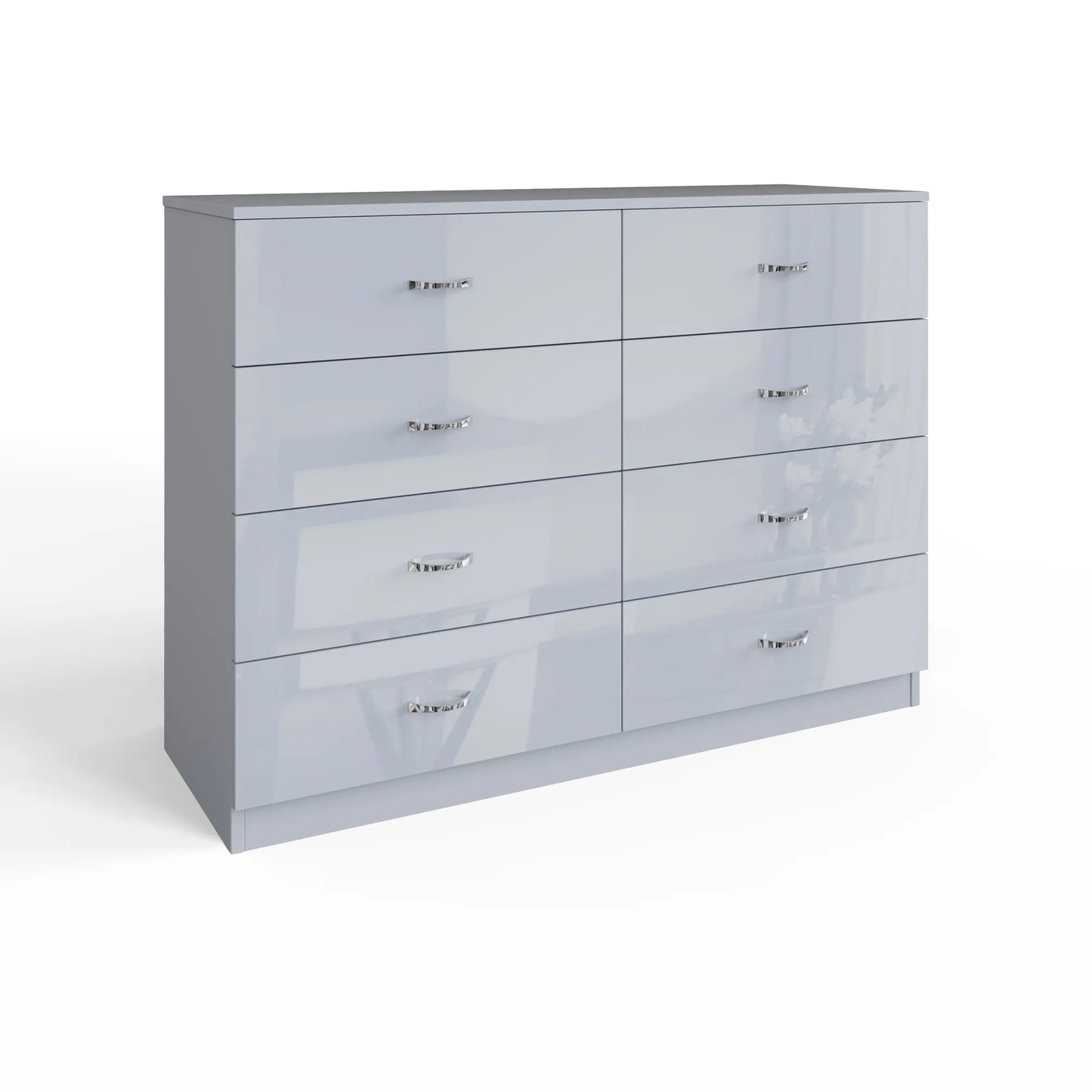 Chilton 8 Drawer Chest Of Drawers - Grey Gloss Front
