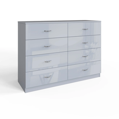 Chilton 8 Drawer Chest Of Drawers - Grey Gloss Front