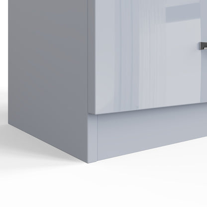 Chilton 8 Drawer Chest Of Drawers - Grey Gloss Front