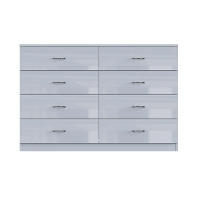Chilton 8 Drawer Chest Of Drawers - Grey Gloss Front