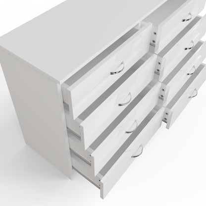 Chilton 8 Drawer Chest Of Drawers - White Gloss Front