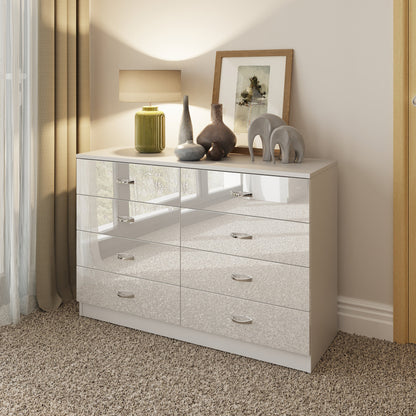 Chilton 8 Drawer Chest Of Drawers - White Gloss Front