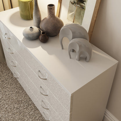 Chilton 8 Drawer Chest Of Drawers - White Gloss Front