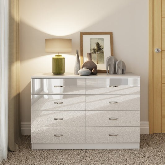 Chilton 8 Drawer Chest Of Drawers - White Gloss Front