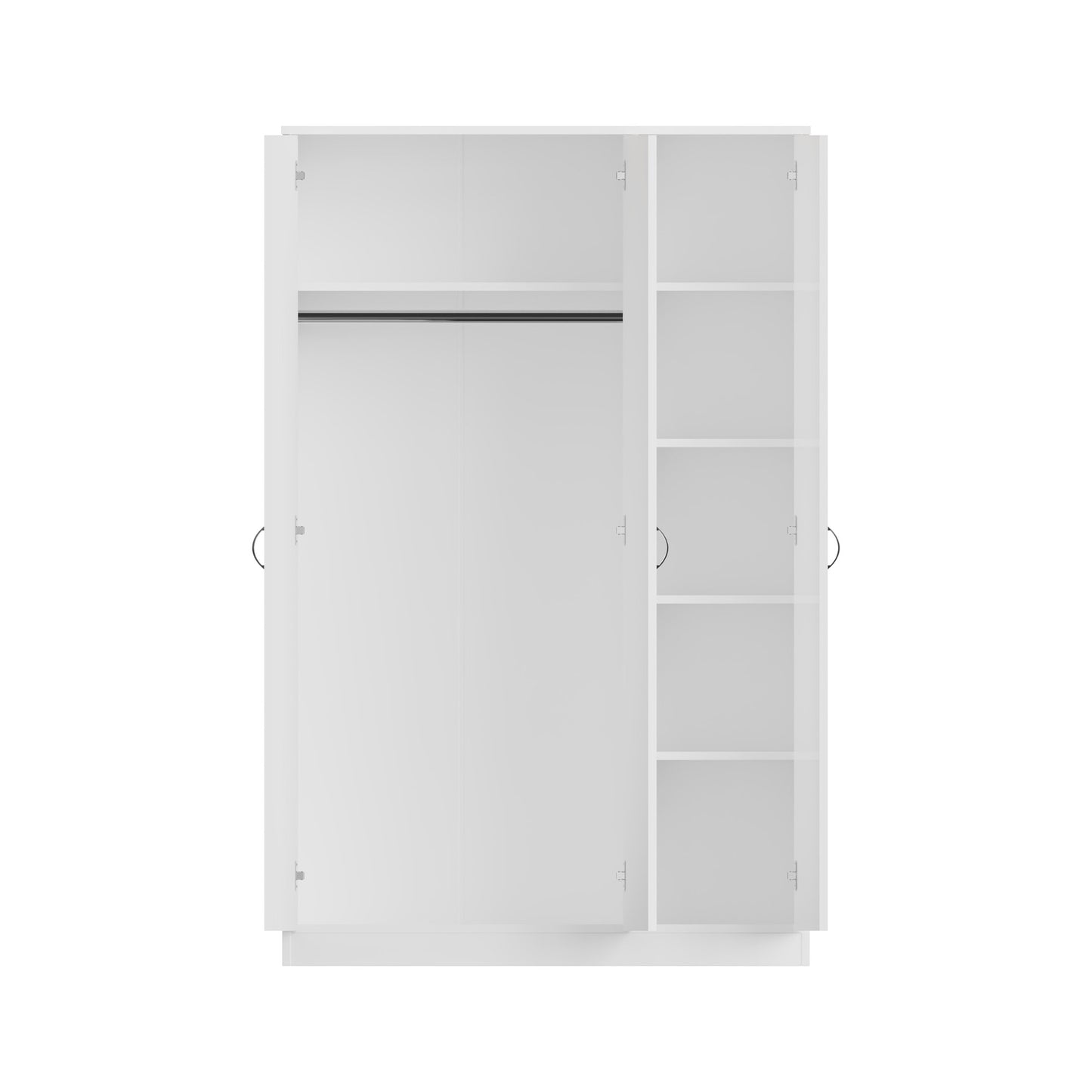 Chilton 3 Door Wardrobe With Mirror - White Gloss Front