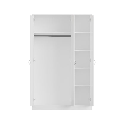 Chilton 3 Door Wardrobe With Mirror - White Gloss Front