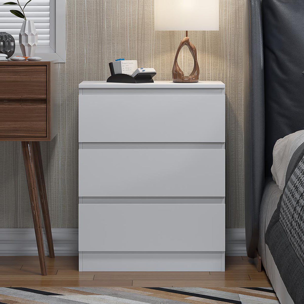 Carlton Matt White 6 Drawer and 3 Drawer Chests Offer