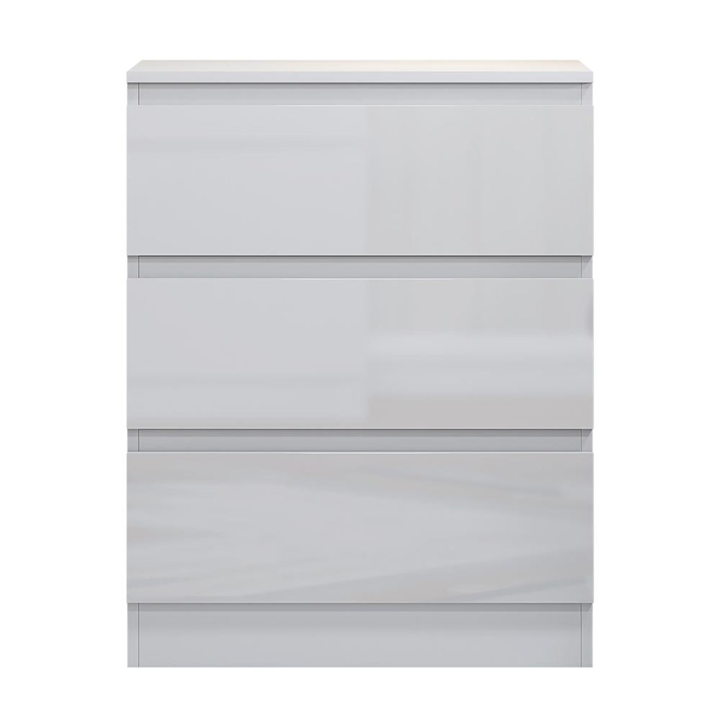 Carlton 3 Drawer Chest Of Drawers - White Gloss Front