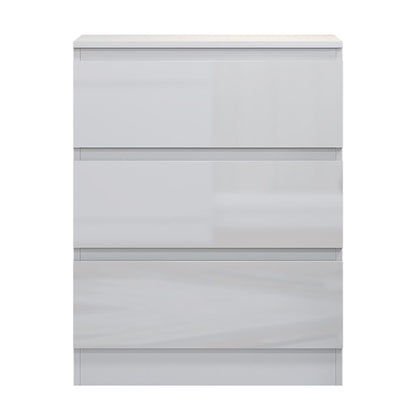 Carlton 3 Drawer Chest Of Drawers - White Gloss Front